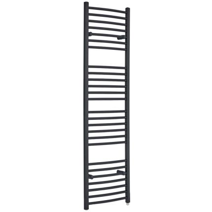 Milano Artle Electric - Curved Anthracite Heated Towel Rail 1800mm x 500mm
