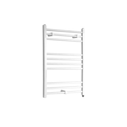 Milano Ive Electric - Straight White Heated Towel Rail 800mm x 600mm