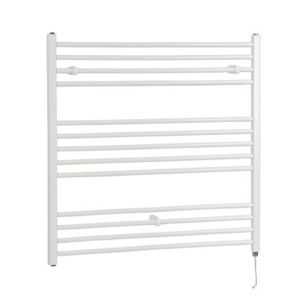 Milano Ive Electric - Straight White Heated Towel Rail 1000mm x 1000mm