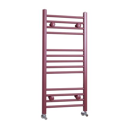 Milano Ive - Booth Red Straight Heated Towel Rail - Choice of Size