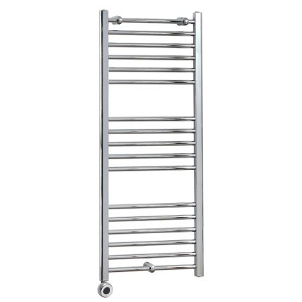 Milano x ECOSO Kent - Electric Chrome Straight Heated Towel Rail - Choice of Size and Heating Element