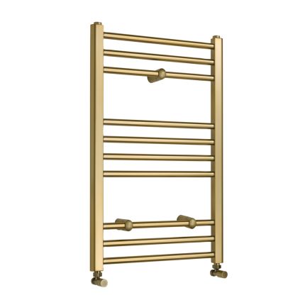Milano Orelia - Brushed Brass Modern Heated Towel Rail - Choice of Size