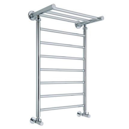 Milano Pendle - Chrome Heated Towel Rail with Heated Shelf - Choice of Size