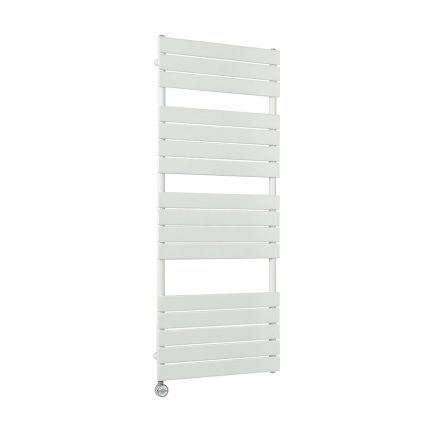 Milano x ECOSO Lustro - Electric White Flat Panel Designer Heated Towel Rail - 1500mm x 600mm