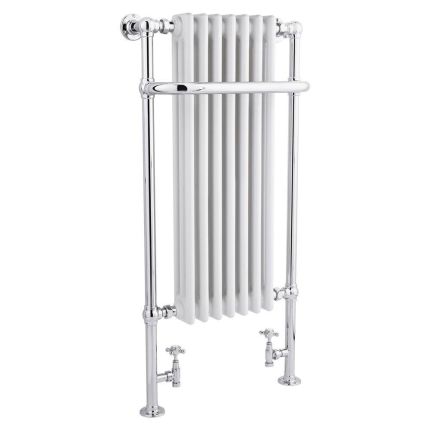 Milano Elizabeth - White and Chrome Traditional Heated Towel Rail - Choice of Size