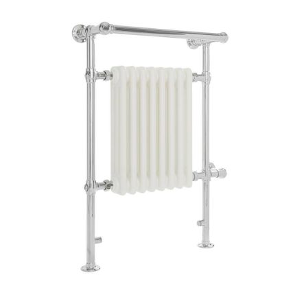 Milano Elizabeth - White and Chrome Traditional Electric Heated Towel Rail - Choice of Size