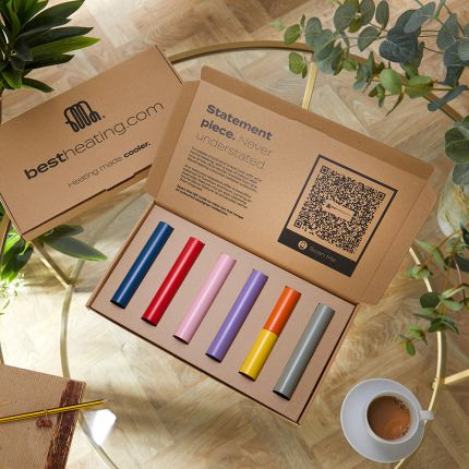 Milano - Coloured Radiator Sample Box - A Selection of Bright Finishes