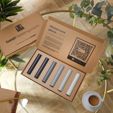 Milano - Coloured Radiator Sample Box - A Selection of Grey Finishes