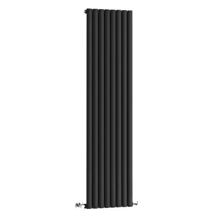 Milano Aruba - Black Vertical Designer Radiator 1780mm x 472mm (Single Panel)