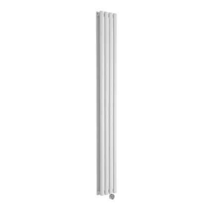 Milano x ECOSO Aruba Slim - Electric White Vertical Designer Radiator - 1780mm x 236mm (Double Panel) - with Wi-FI Thermostatic Heating Element