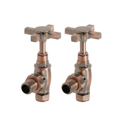 Milano - Traditional Angled Radiator Valves - Choice of Finish