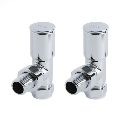 Milano - Modern Angled Radiator Valves - Pair