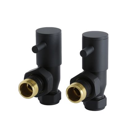 Milano - Modern Black Angled Radiator Valves