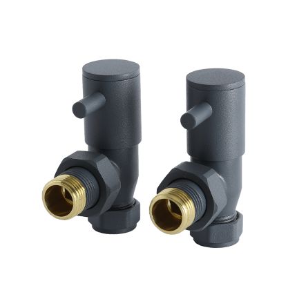 Milano - Modern Angled Radiator Valves - Choice of Finish