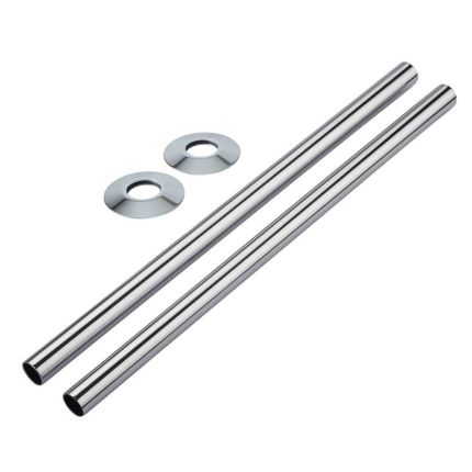 Milano Chrome Pipe Connectors 300mm (Pair)