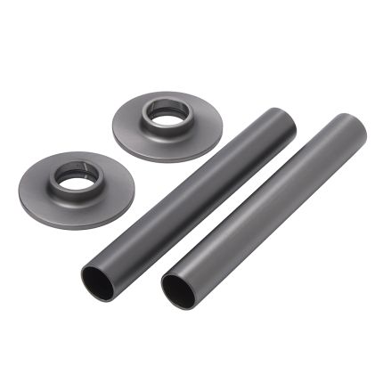 Milano - Gun Metal Grey Radiator Pipe Sleeves (Pair)