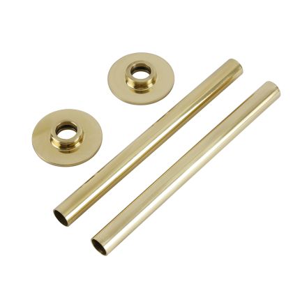 Milano - Polished Brass Pipe Connectors (Pair)