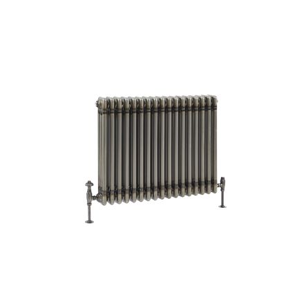 Milano Windsor - Lacquered Raw Metal Traditional Horizontal Triple Column Radiator - 600mm x 785mm