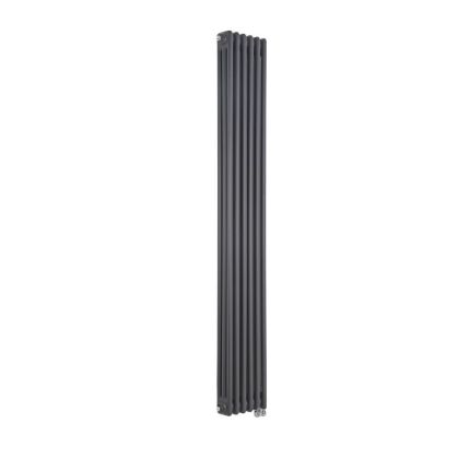 Milano Windsor - Anthracite Traditional Vertical Electric Triple Column Radiator - 1800mm x 290mm - Choice of Wi-Fi Thermostat