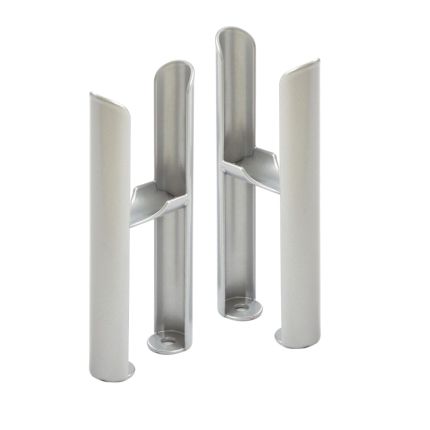 Milano Windsor - Traditional 2 Column Windsor Radiator Feet - Metallic Silver
