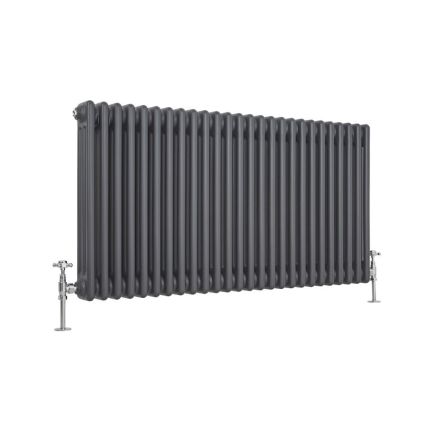Milano Windsor - Anthracite Traditional Horizontal Triple Column Radiator - Choice of Size