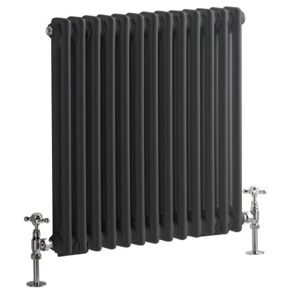 Milano Windsor - Anthracite Traditional Horizontal Double Column Radiator - Choice of Size