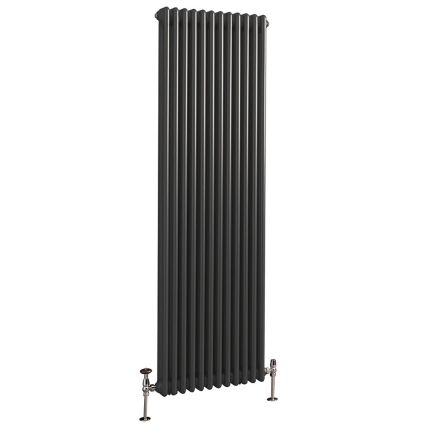 Milano Windsor - Pewter Traditional Vertical Double Column Radiator - Choice of Size