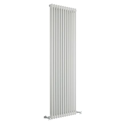 Milano Windsor - White Traditional Vertical Double Column Radiator - Choice of Size and Feet