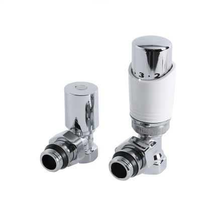 Milano - Chrome 1/2'' Female Thread Valve with White TRV