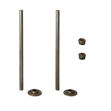Milano - Brass Radiator Trim Kit - Pipe Connectors with Blanking and Bleed Plugs