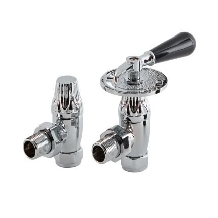 Milano - Traditional Angled Thermostatic Radiator Valves - Choice of Finish