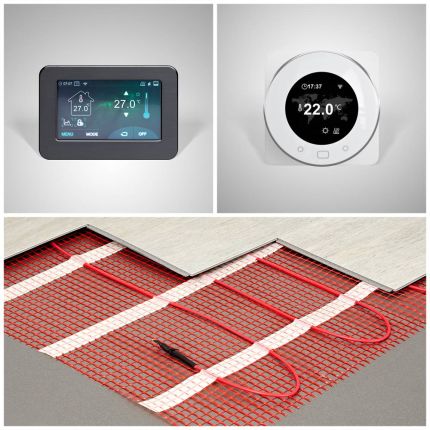 Milano - Electric Underfloor Heating Mat Kit - Choice of Size and WiFi Thermostat Option