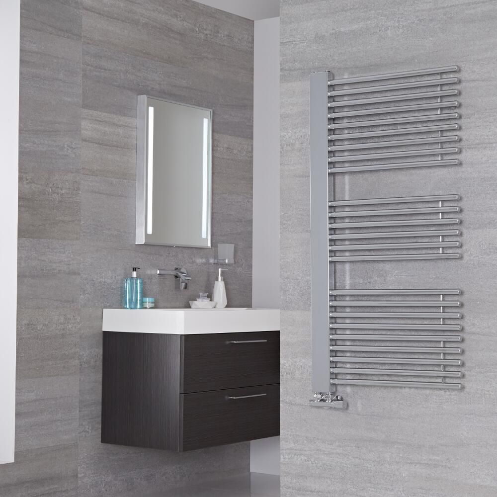 Lazzarini Way - Grado - Chrome Designer Heated Towel Rail - 1190mm x 600mm