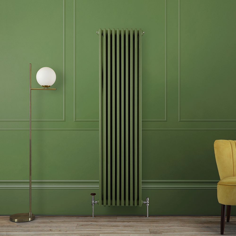 Milano Windsor - Fern Green 1800mm Vertical Traditional Column Radiator - Triple Column - Choice Of Width