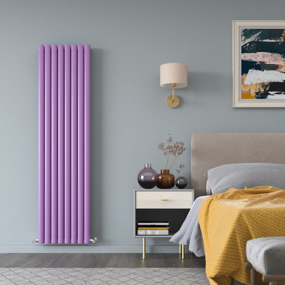 Milano Aruba - Lush Purple Vertical Double Panel Designer Radiator - Various Sizes