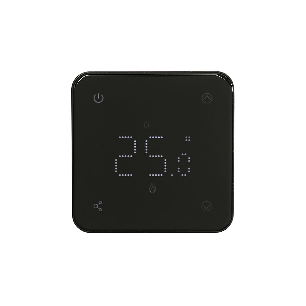 Milano Connect - Backlit Wi-Fi Thermostat for Electric Heating - Black