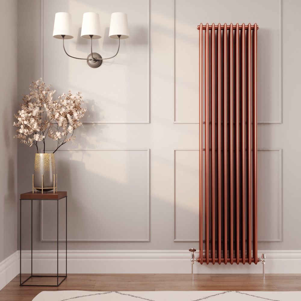 Milano Windsor - Metallic Copper Vertical Traditional Column Radiator (Triple Column) - Various Sizes