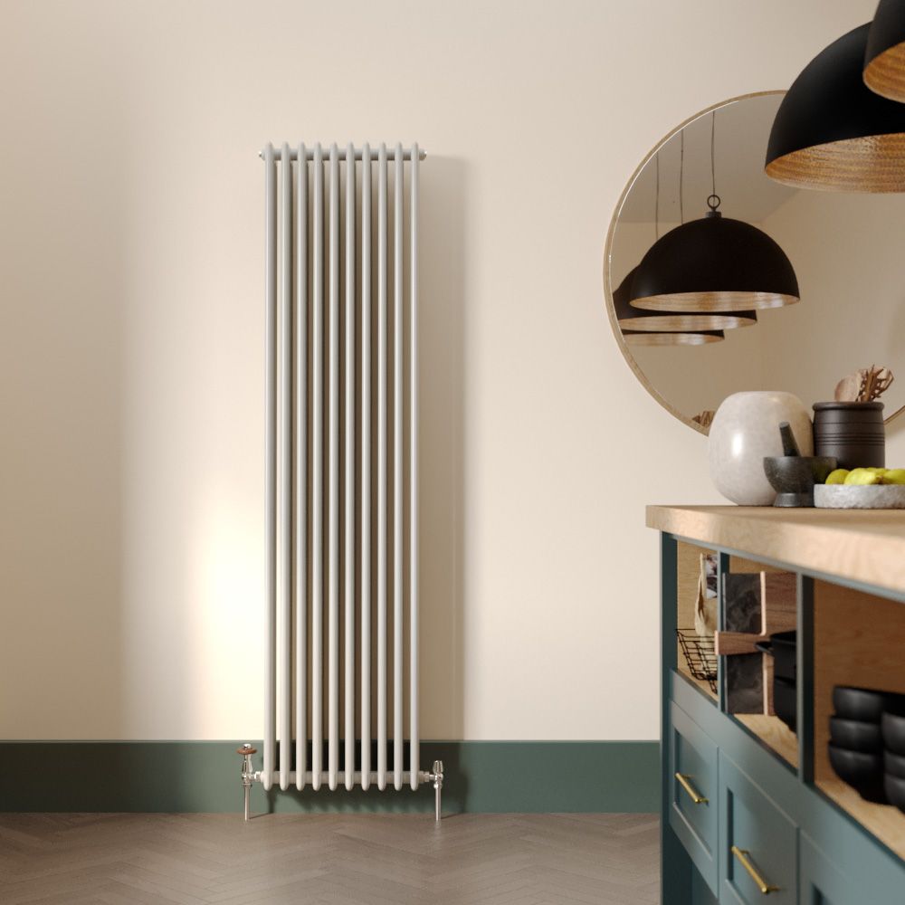 Milano Windsor - White Traditional 1800mm Vertical Four Column Radiator - Choice of Size