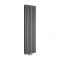 Milano Aruba Flow - Anthracite Vertical Double Panel Middle Connection Designer Radiator 1600mm x 472mm