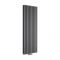 Milano Aruba Flow - Anthracite Vertical Double Panel Middle Connection Designer Radiator 1600mm x 590mm