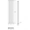 Milano Aruba - White Vertical Designer Radiator 1500mm x 354mm (Double Panel)