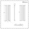 Milano Aruba - Anthracite Space-Saving Vertical Designer Radiator 1400mm x 472mm (Double Panel)