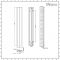 Milano Solis - Anthracite Vertical Aluminium Designer Radiator 1600mm x 245mm (Single Panel)