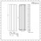 Milano Solis - Light Grey Vertical Aluminium Designer Radiator 1600mm x 495mm (Single Panel)