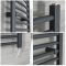 Milano Artle Electric - Curved Anthracite Heated Towel Rail 1000mm x 500mm