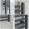 Milano Artle Electric - Straight Anthracite Heated Towel Rail 800mm x 600mm