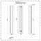 Milano Skye - Aluminium Anthracite Vertical Designer Radiator 1800mm x 280mm (Single Panel)
