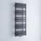 Milano Bow - Anthracite D Bar Central Connection Heated Towel Rail 1269mm x 500mm