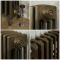Milano Isabel - 4 Column Cast Iron Radiator - 357mm Tall - Natural Brass - Multiple Sizes Available