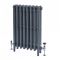 Milano Mercury - 4 Column Cast Iron Radiator - 960mm Tall - Antique Silver - Multiple Sizes Available